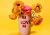 flowers inside a ceramic mug
